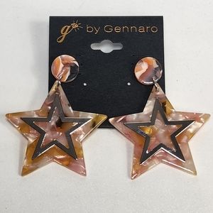 G by Gennaro Star Studded Multicolor Earrings Statement Jewelry